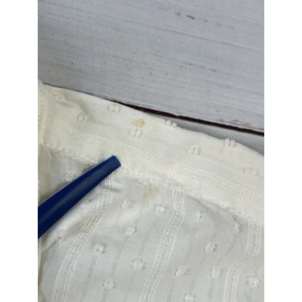 Talbots White Cotton Button Down Blouse Shirt Size XL Career Office Casual - Picture 14 of 14